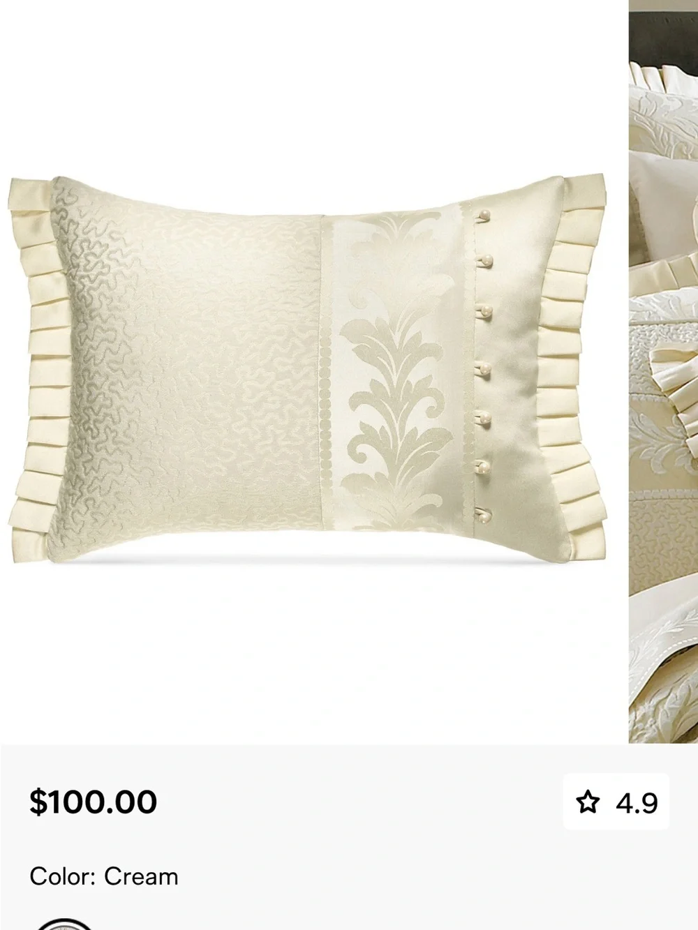 J.Queen New York Cream Decorative Pillows